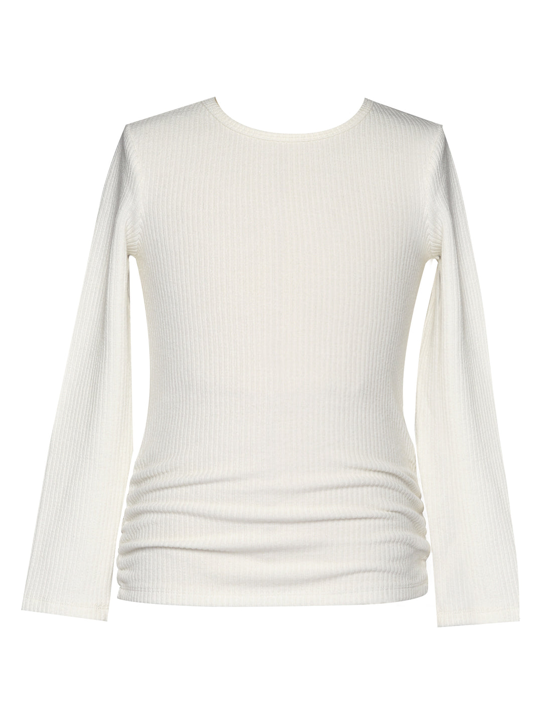 RUCHED RIB L/S TOP