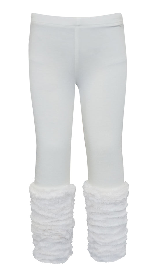 LEGGINGS WITH FAUX FUR CUFF