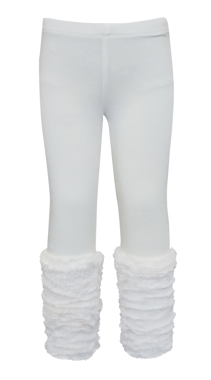 LEGGINGS WITH FAUX FUR CUFF
