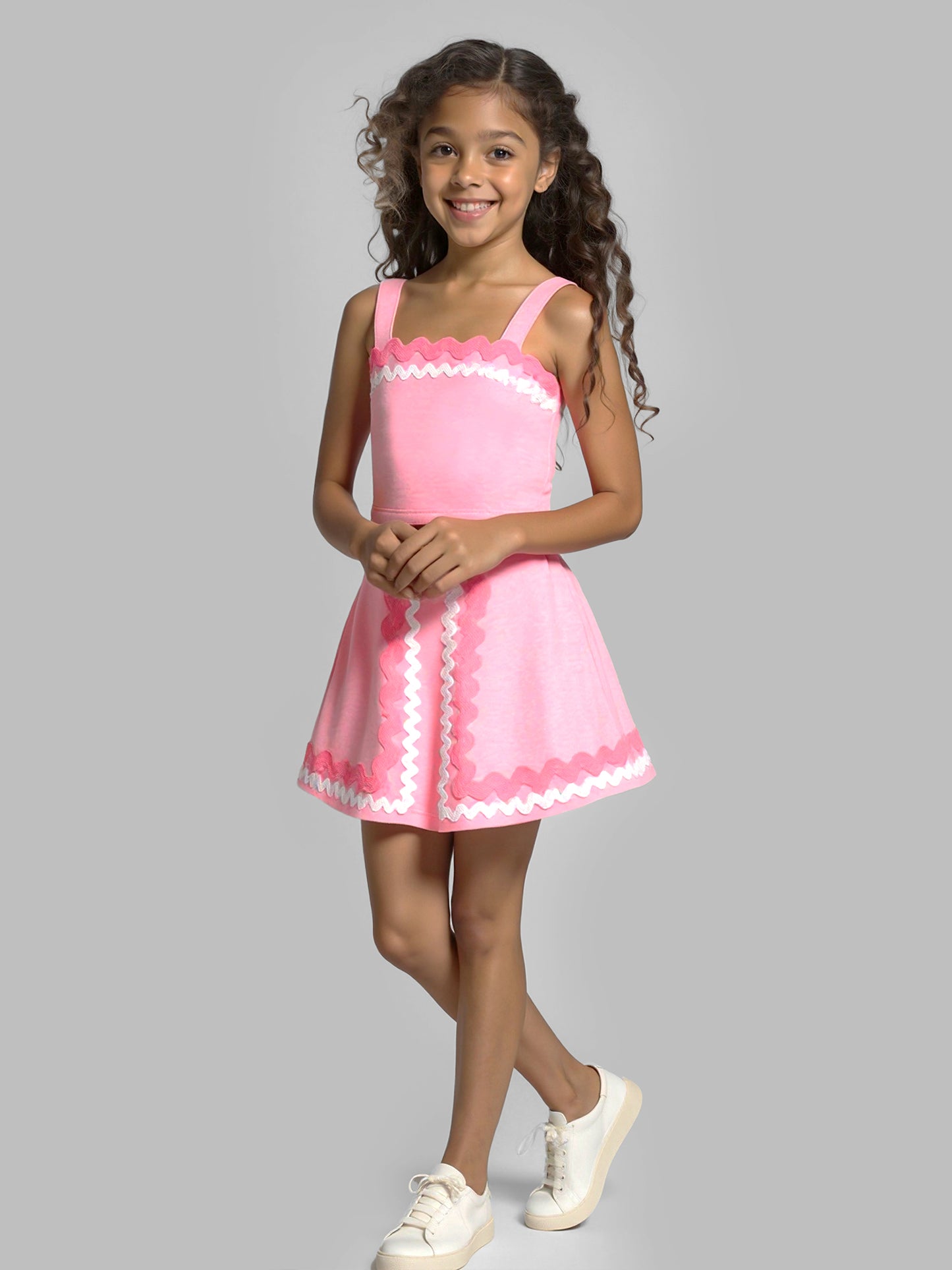 RICK RACK TRIMMED FLARED HEM SKORT