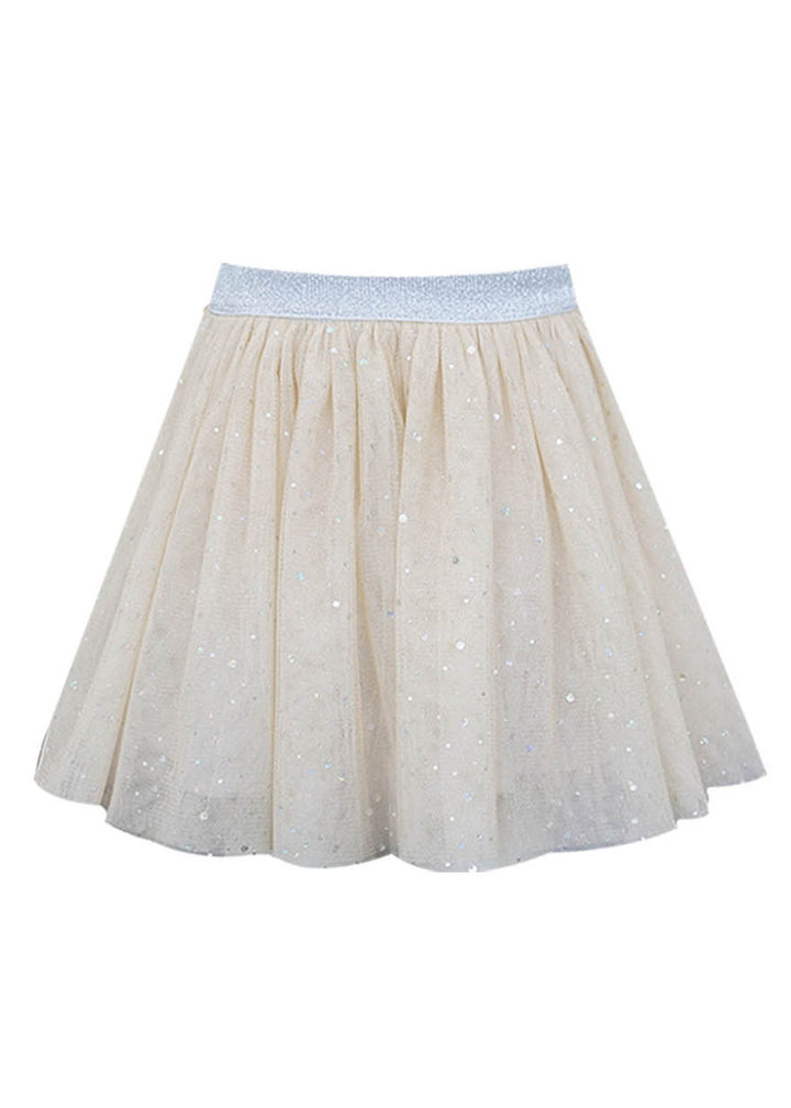 Toddler l Little Girls Gold Sequin Shimmer Mesh Tutu Skirt