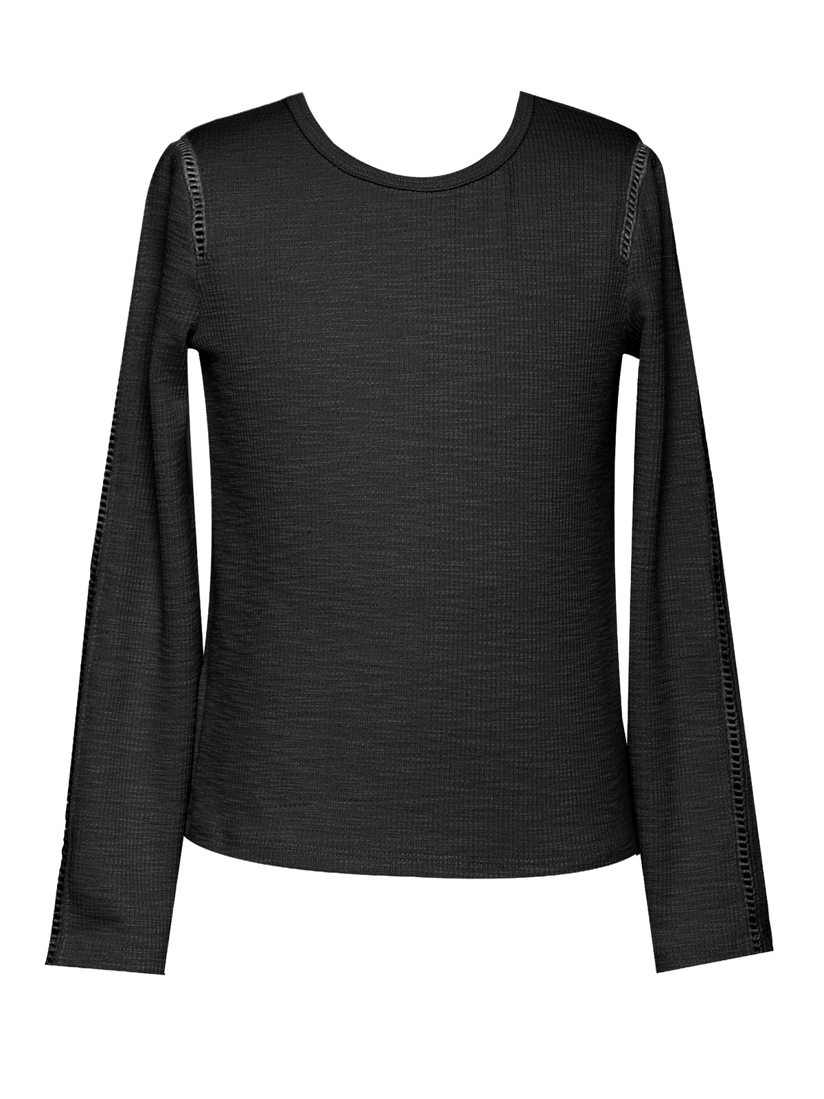 LONG SLEEVE TOP WITH LATTER TRIM