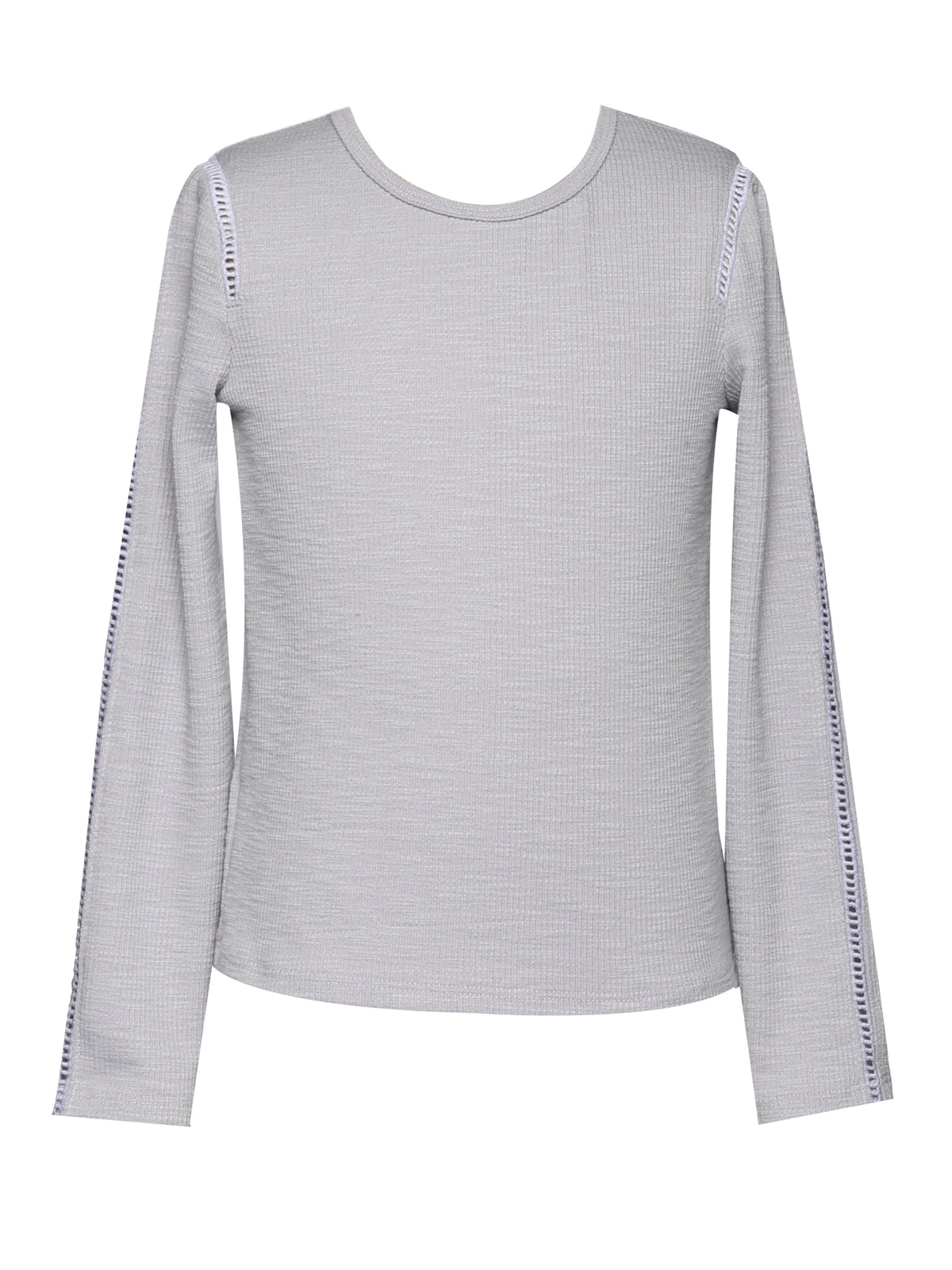LONG SLEEVE TOP WITH LATTER TRIM