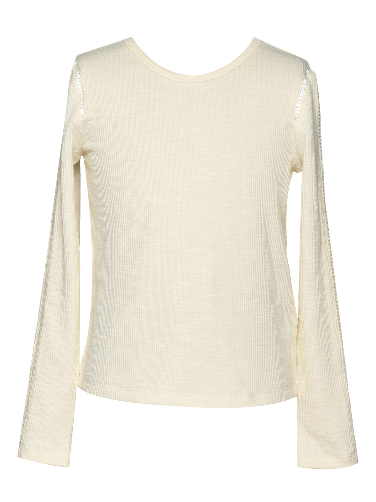 LONG SLEEVE TOP WITH LATTER TRIM