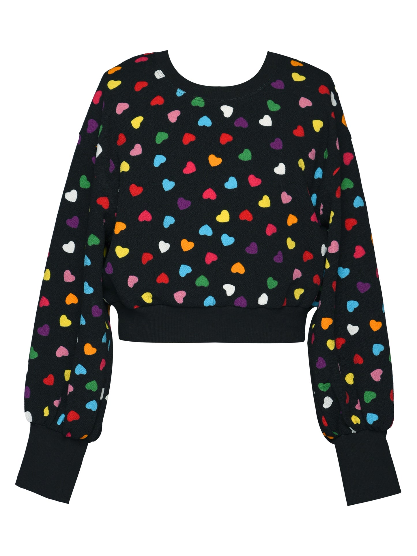 All Over Heart Print Sweatshirt