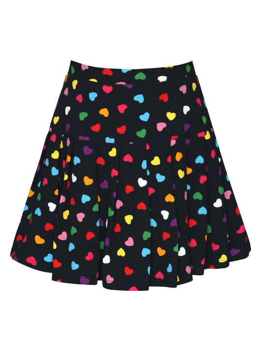 ALL OVER HEART PRINT SKORT