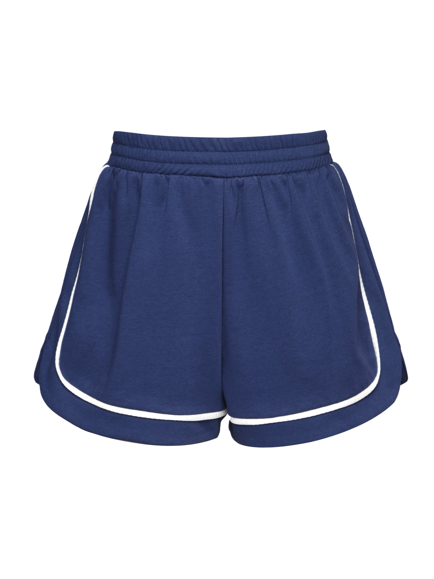 CONTRAST PIPED PULL ON SWEATSHORTS