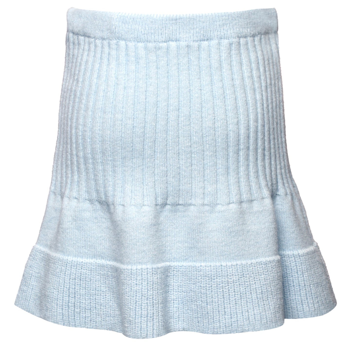 SWEATER SKIRT WITH FLOWER APPLIQUE