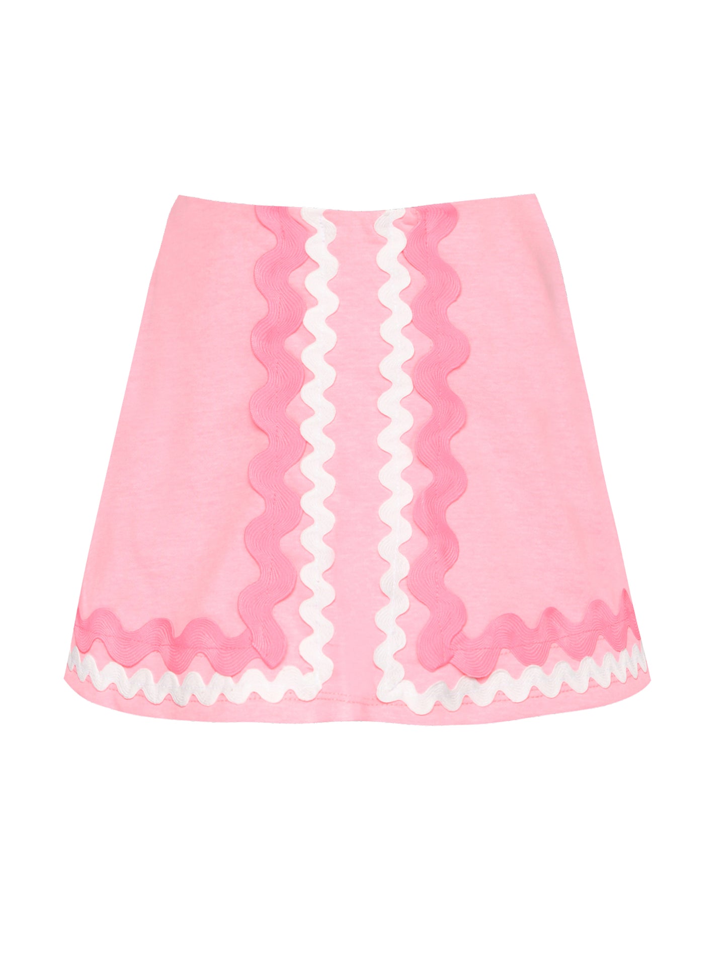 RICK RACK TRIMMED FLARED HEM SKORT