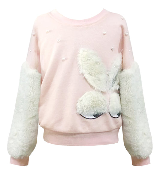 LONG SLEEVE TOP WITH BUNNY EARS & FACE