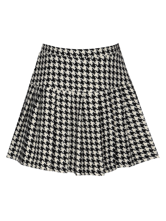 HOUNDSTOOTH TWEED SKORT