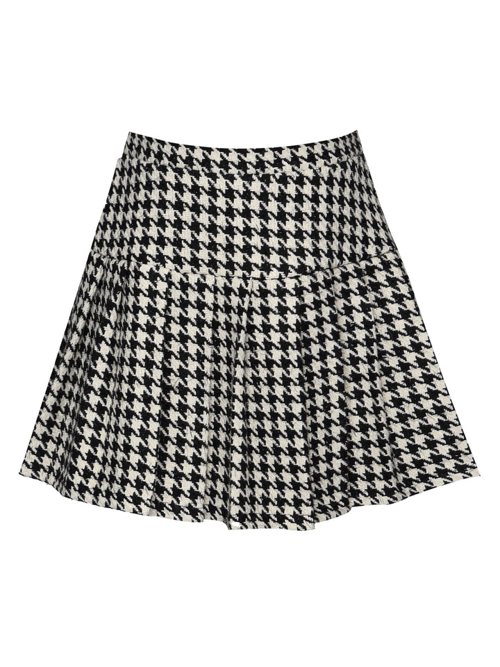 HOUNDSTOOTH TWEED SKORT