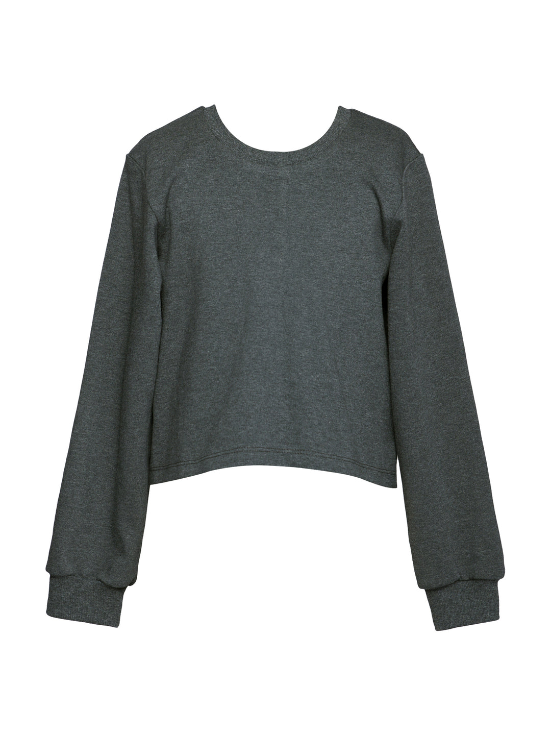 SEQUIN BOW SWEATSHIRT W/ BACK SLIT