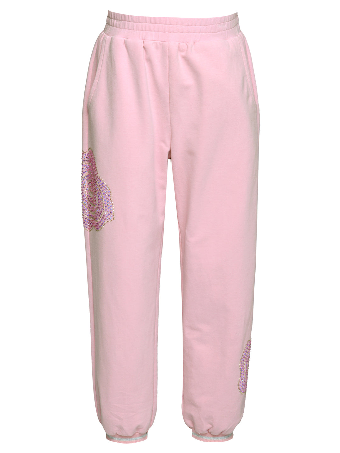 RHINESTONE ROSE JOGGER PANTS