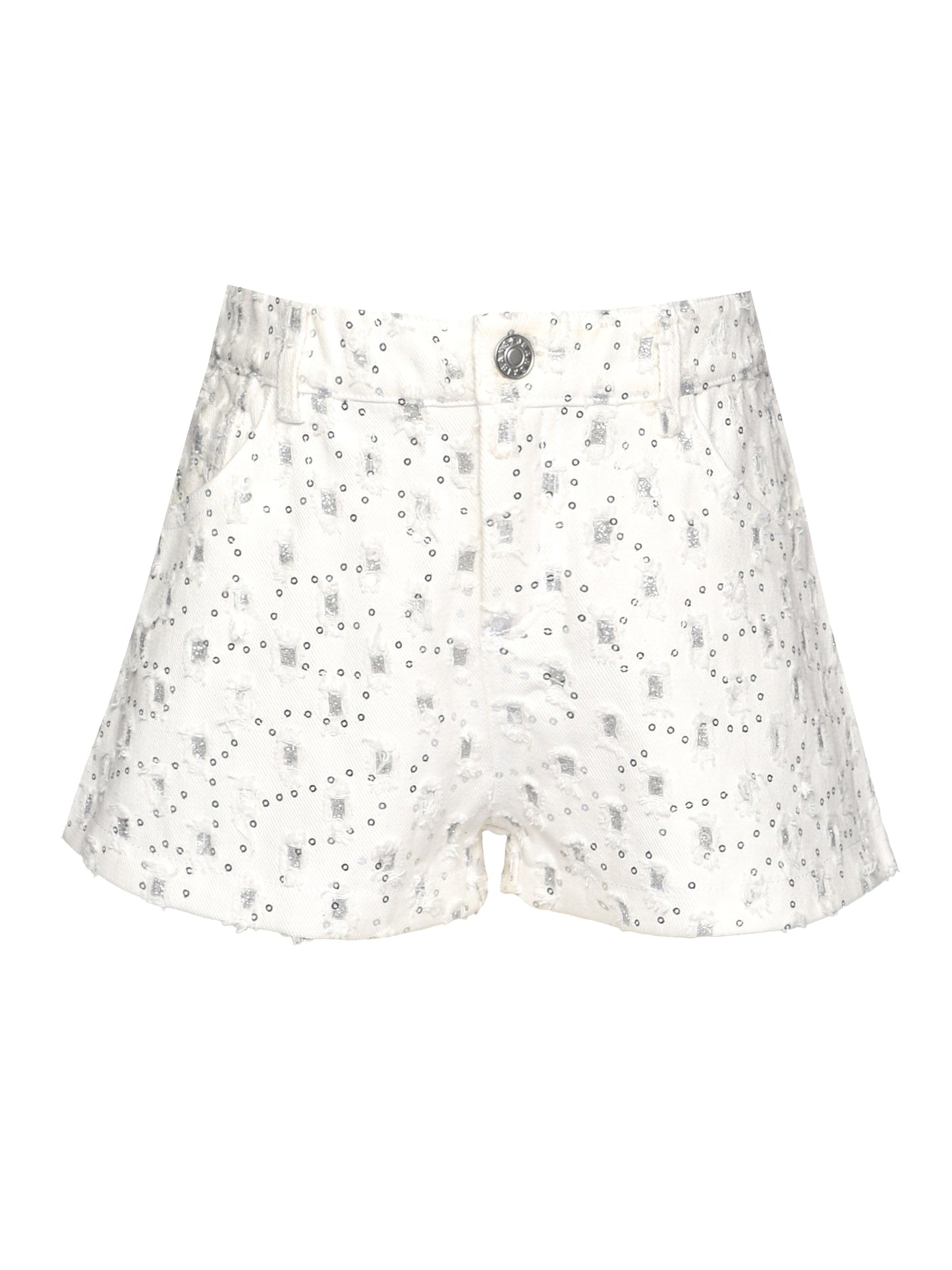GLITTER DISTRESSED SHORTS