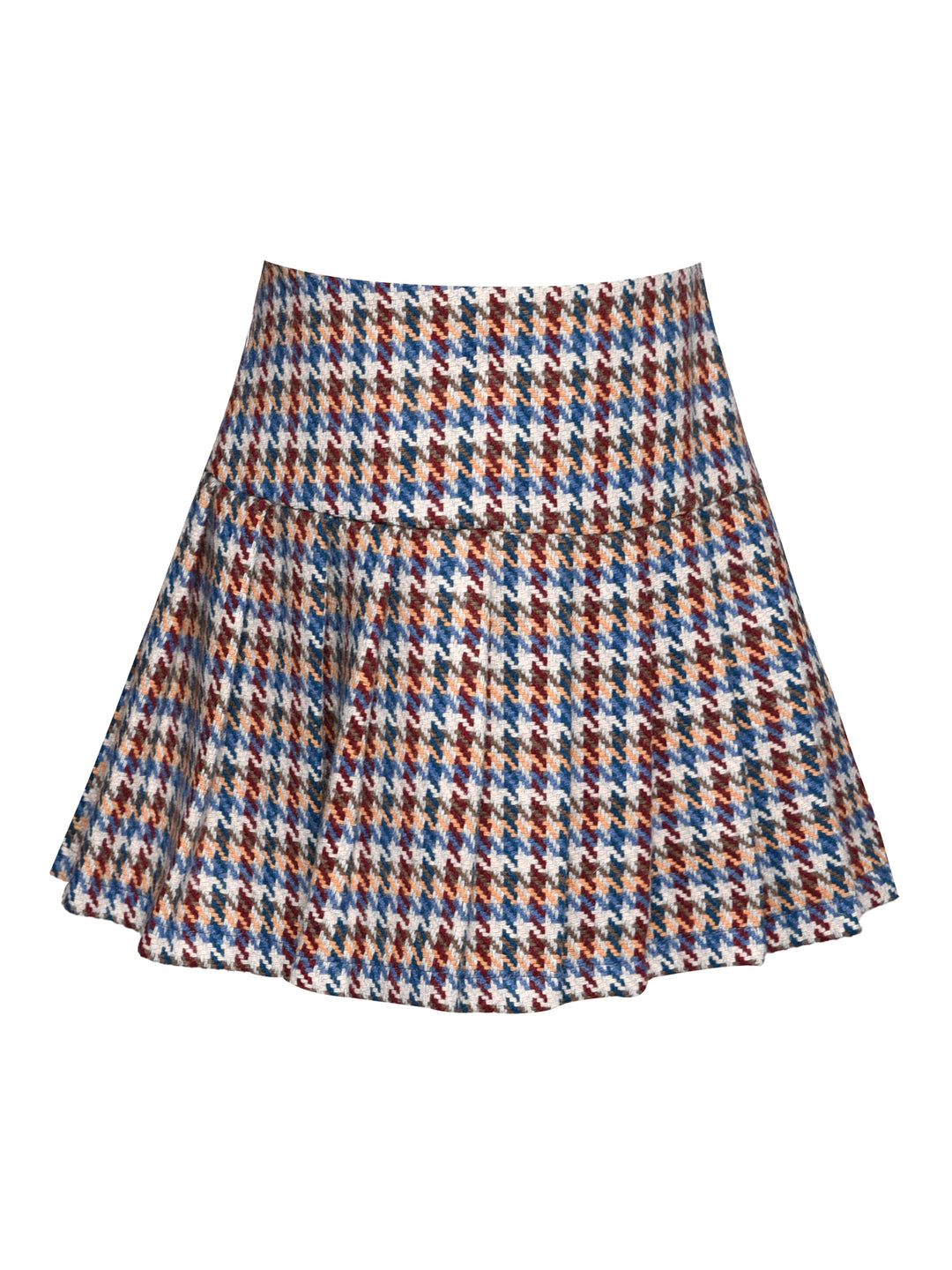 HOUNDSTOOTH PLEATED SKORT