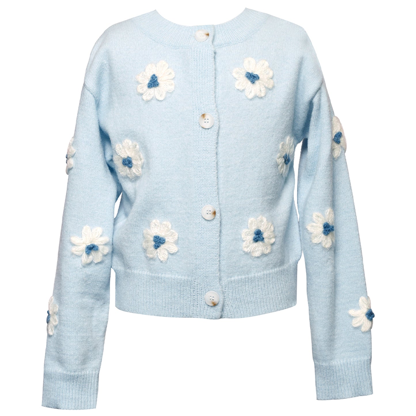CARDIGAN SWEATER WITH FLOWERS