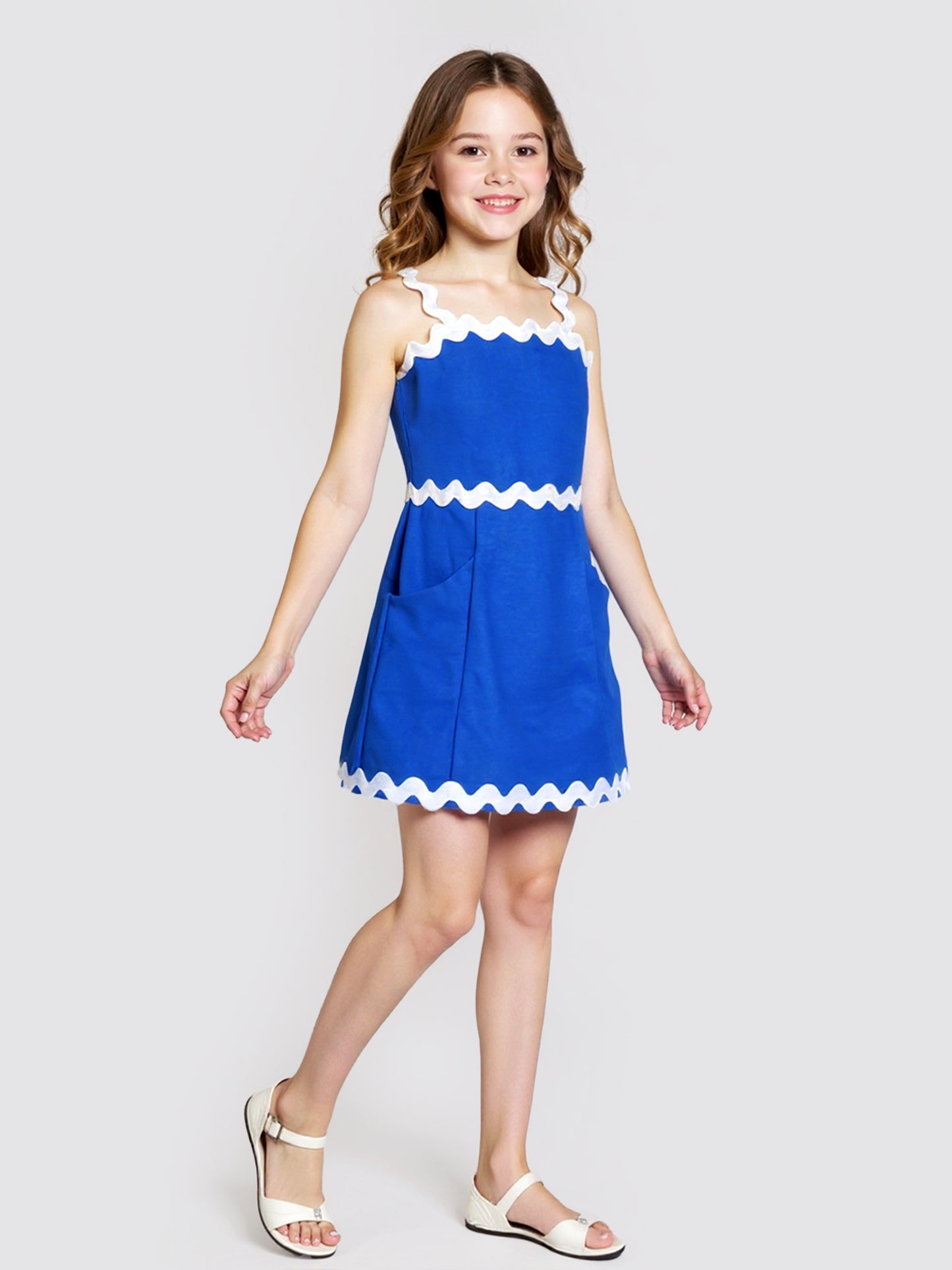 A-LINE RICK RACK DRESS W/ POCKETS