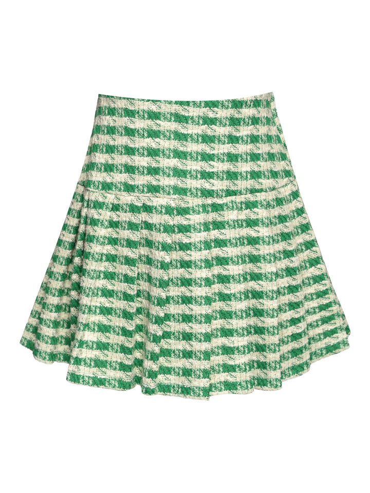 HOUNDSTOOTH PLEATED SKORT