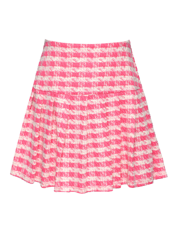 HOUNDSTOOTH PLEATED SKORT