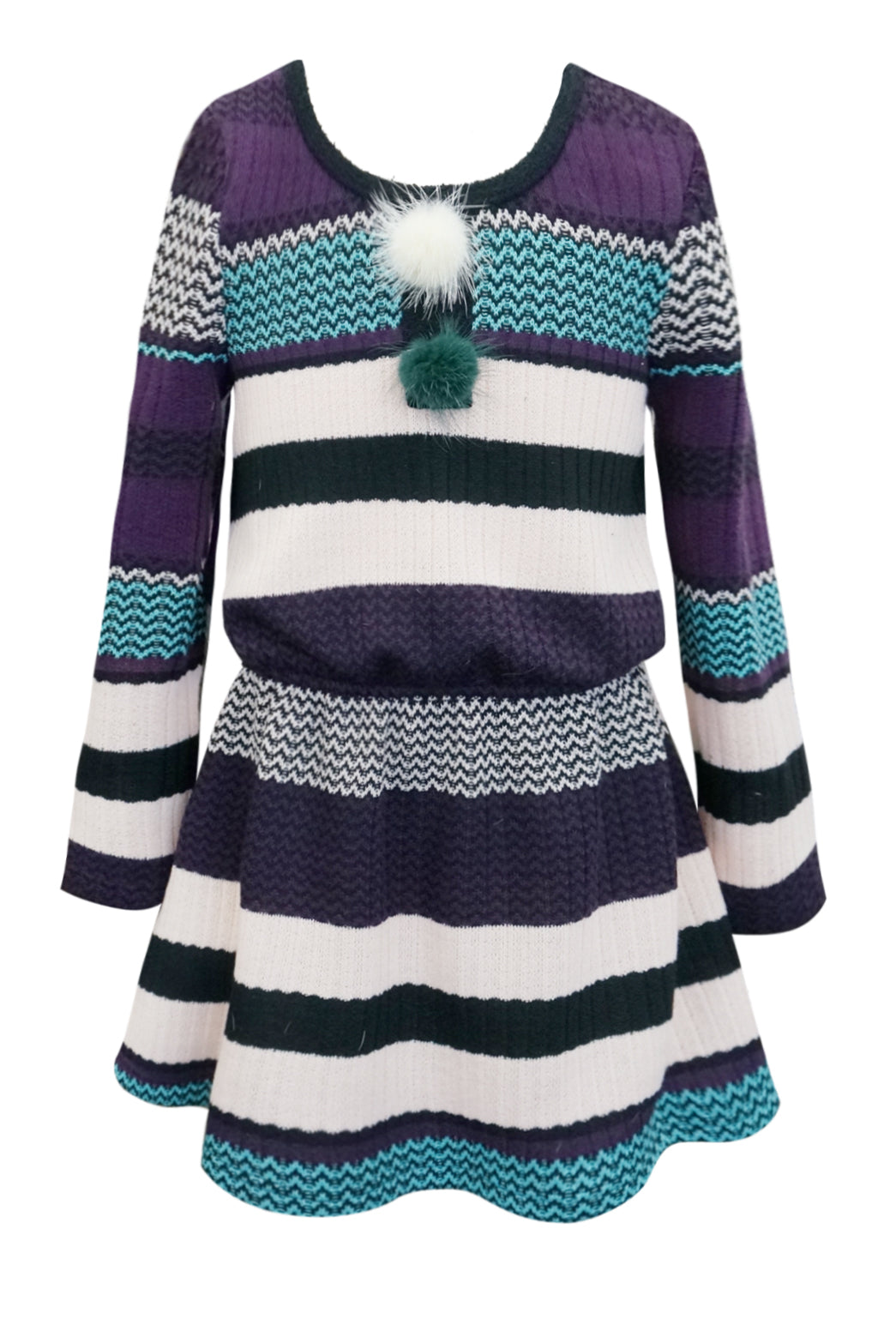 Striped Sweater Knit Dress