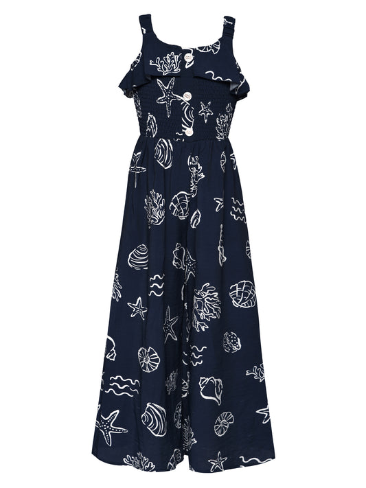 OCEAN PRINT JUMPSUIT