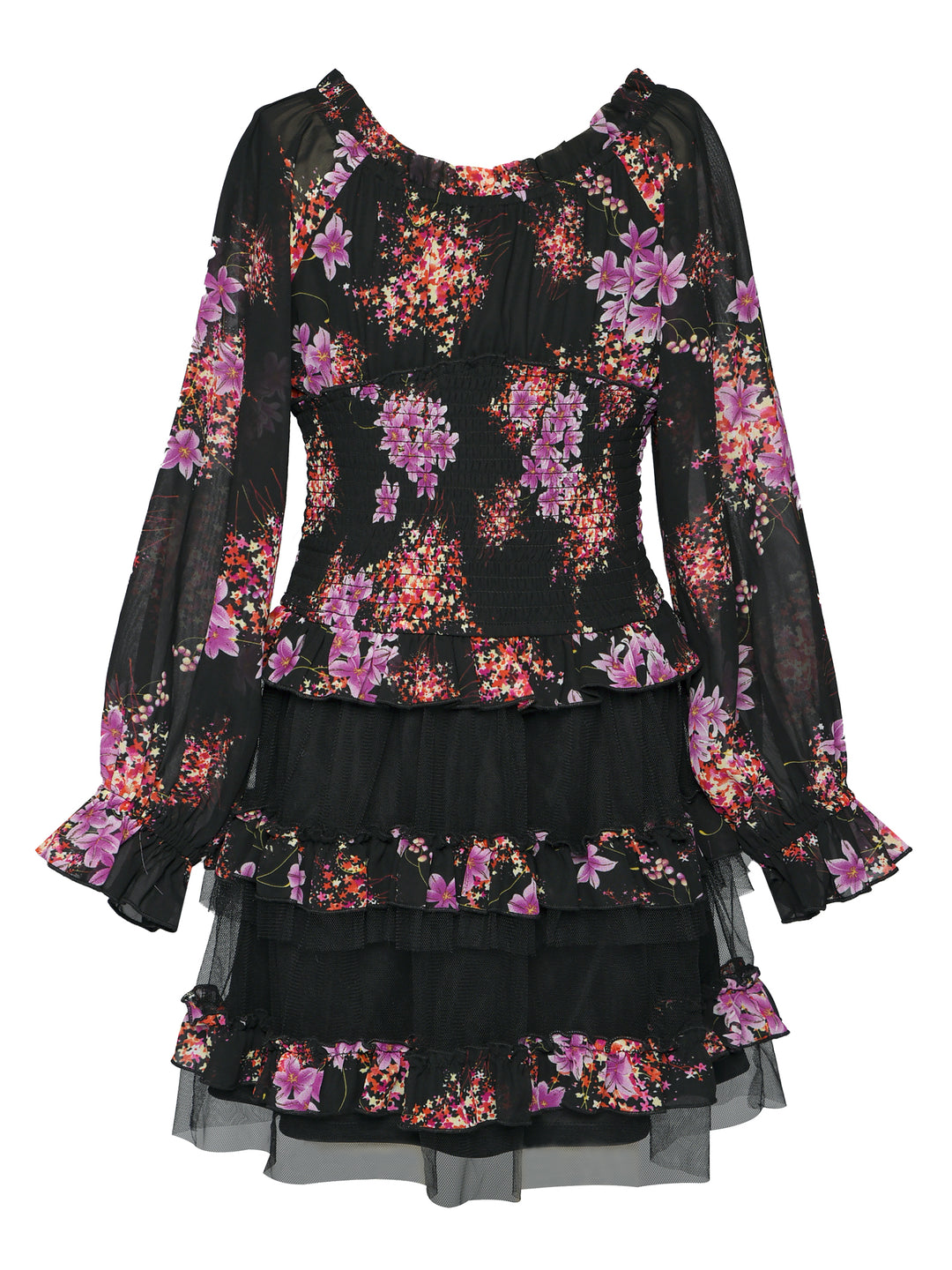 PRINT AND MESH DRESS