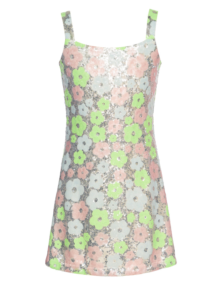 FLOWER SEQUIN DRESS