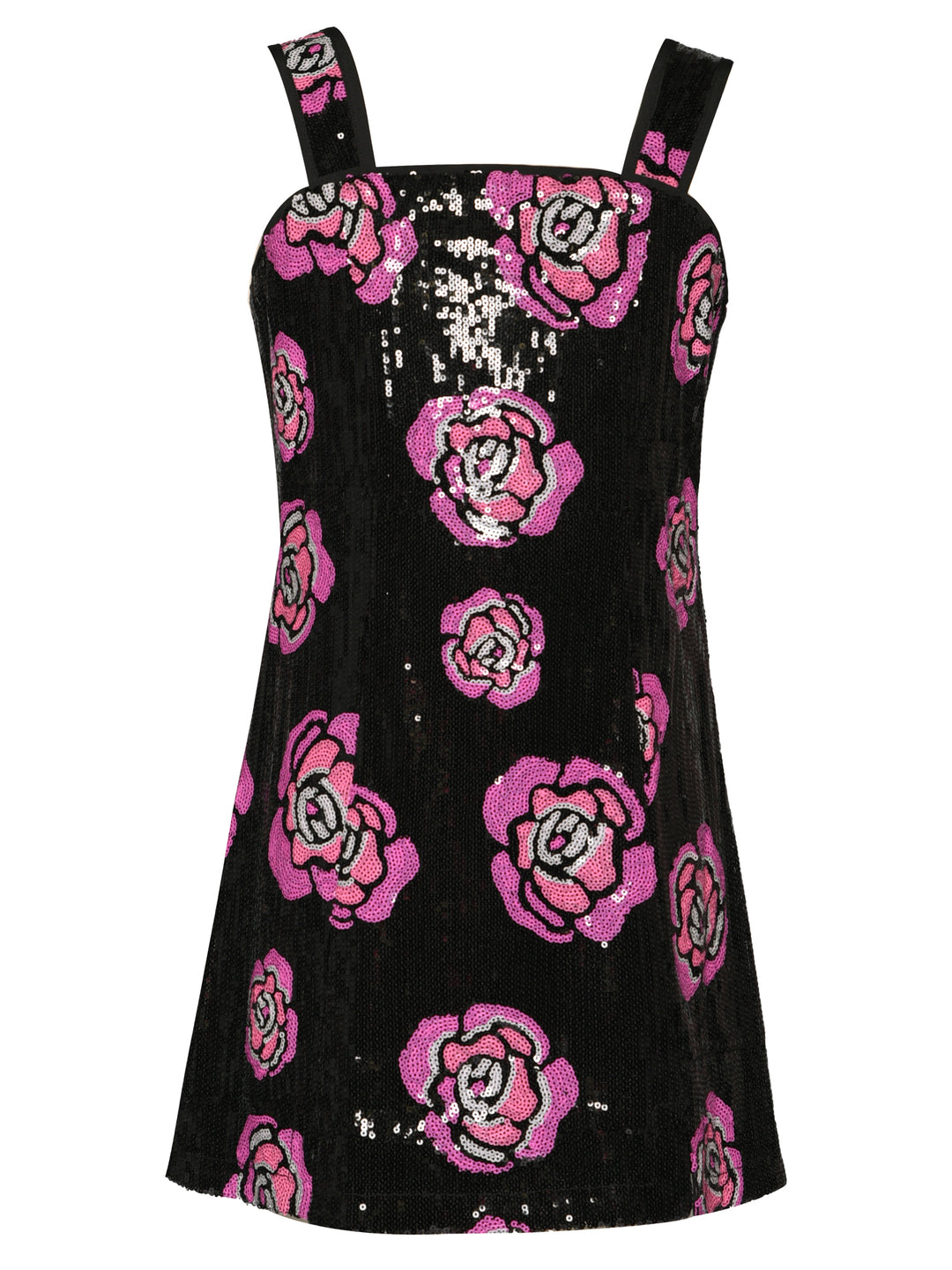 ROSE SEQUIN A-LINE DRESS