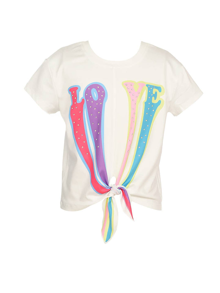 Little l Big l Tween “Love” Rainbow Rhinestone Top