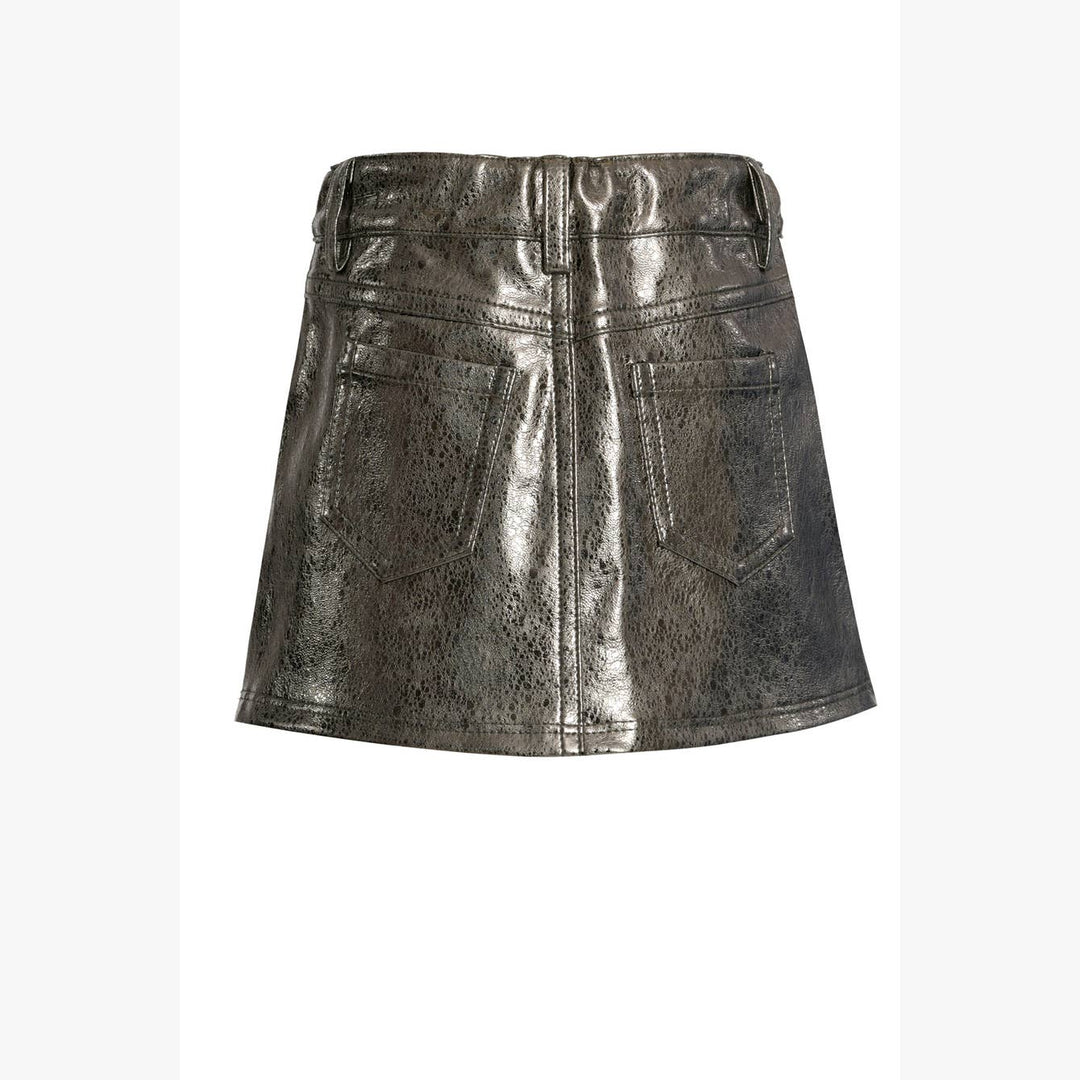 Infant l Toddler Textured Pleather Trendy Metallic Skirt
