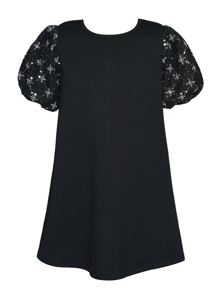 Little l Big l Tween Girl’s Puff Sleeve Rhinestone Party Dress