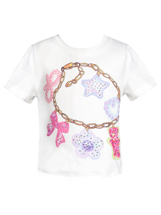 CHARM BRACELET PRINT TOP