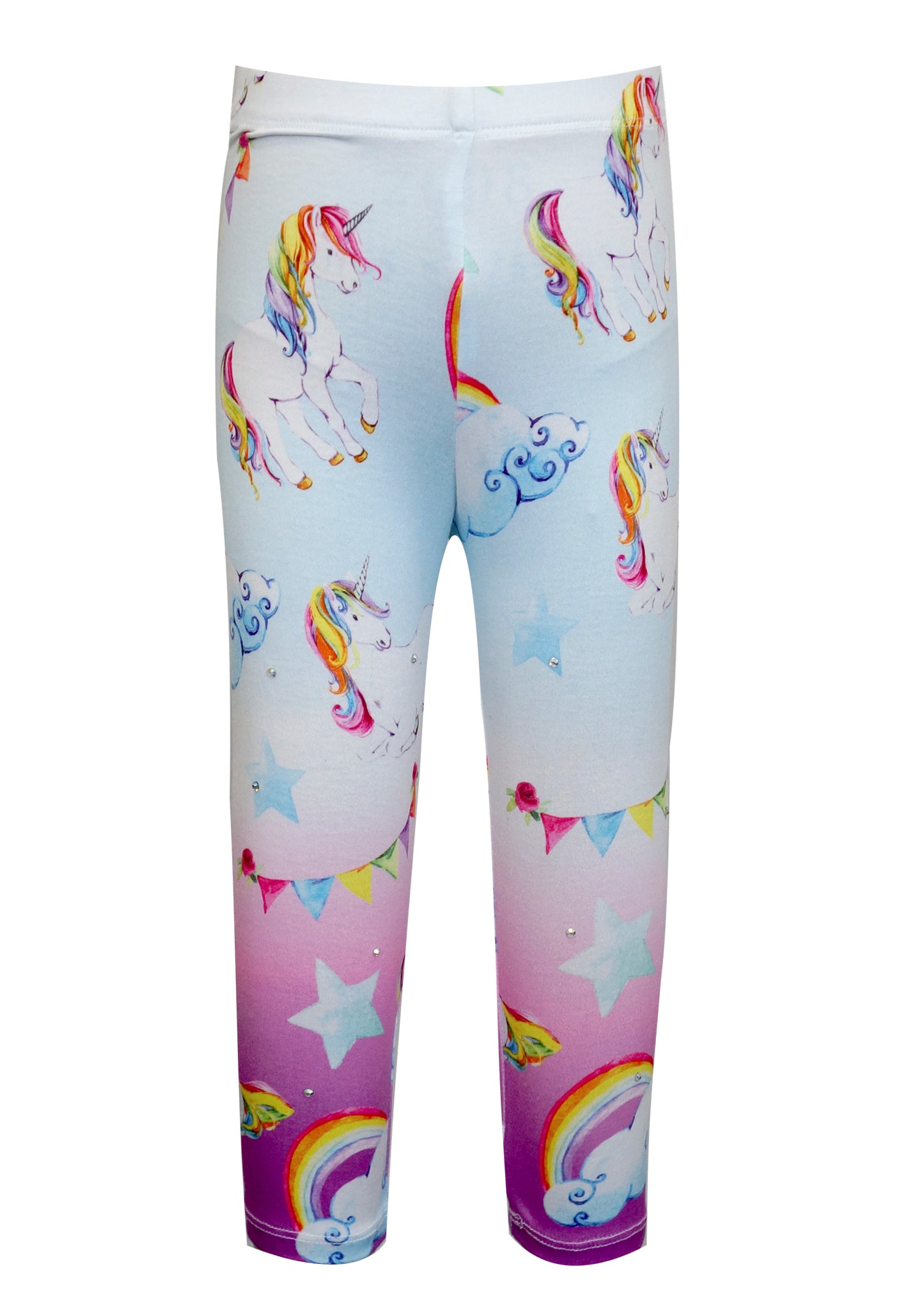 LEGGING WITH UNICORNS, STARS, RAINBOWS AND BANNERS