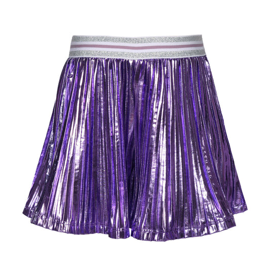 METALLIC PLEATED SHORTS