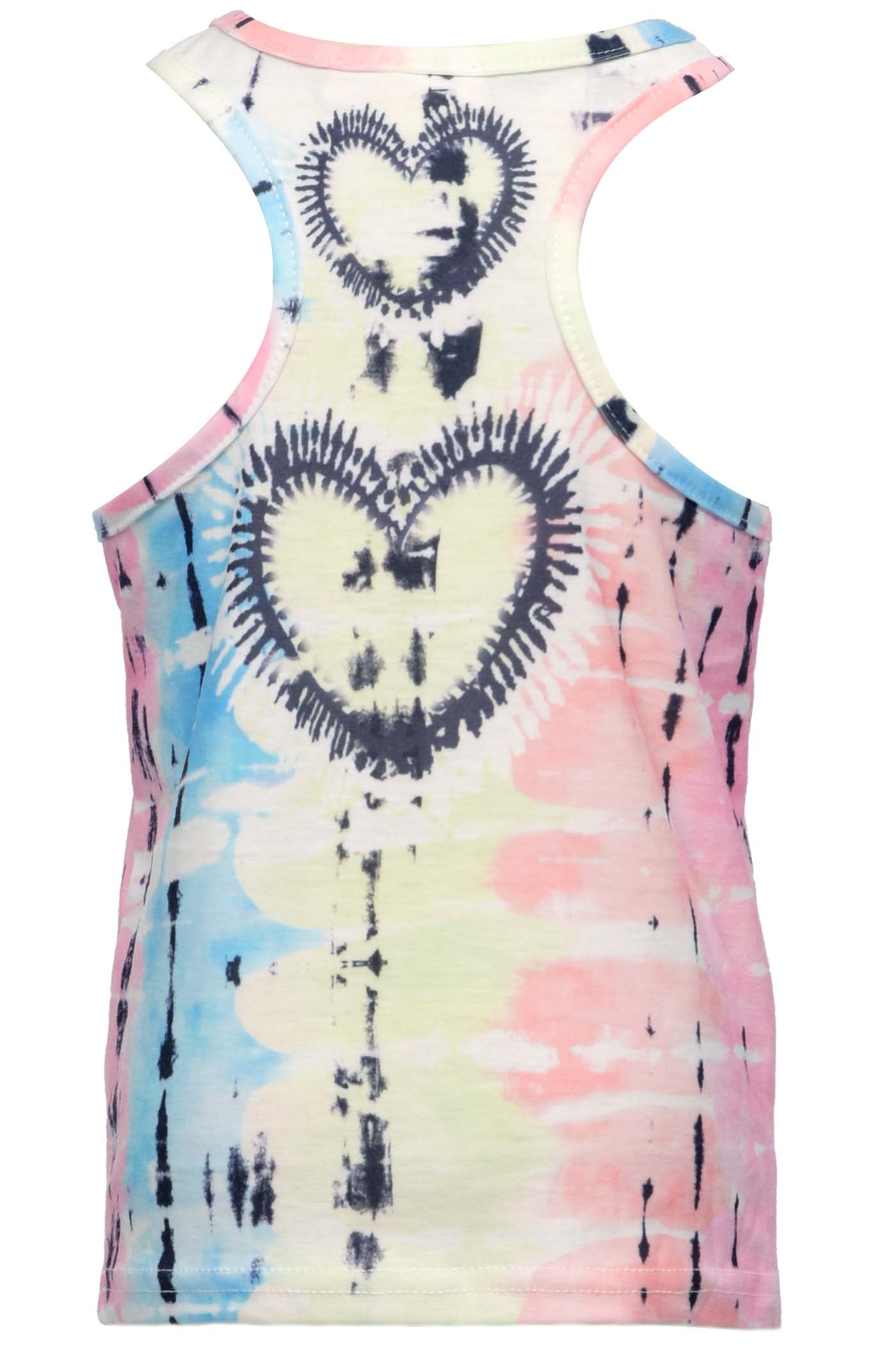 Little Girl’s Tie-Dye Heart Detail Tank Top