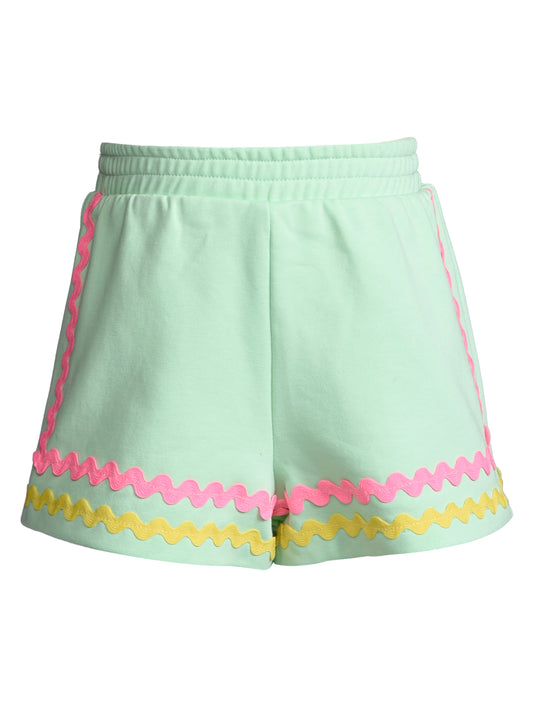 SHORTS W/ RIC RAC TRIM DETAIL