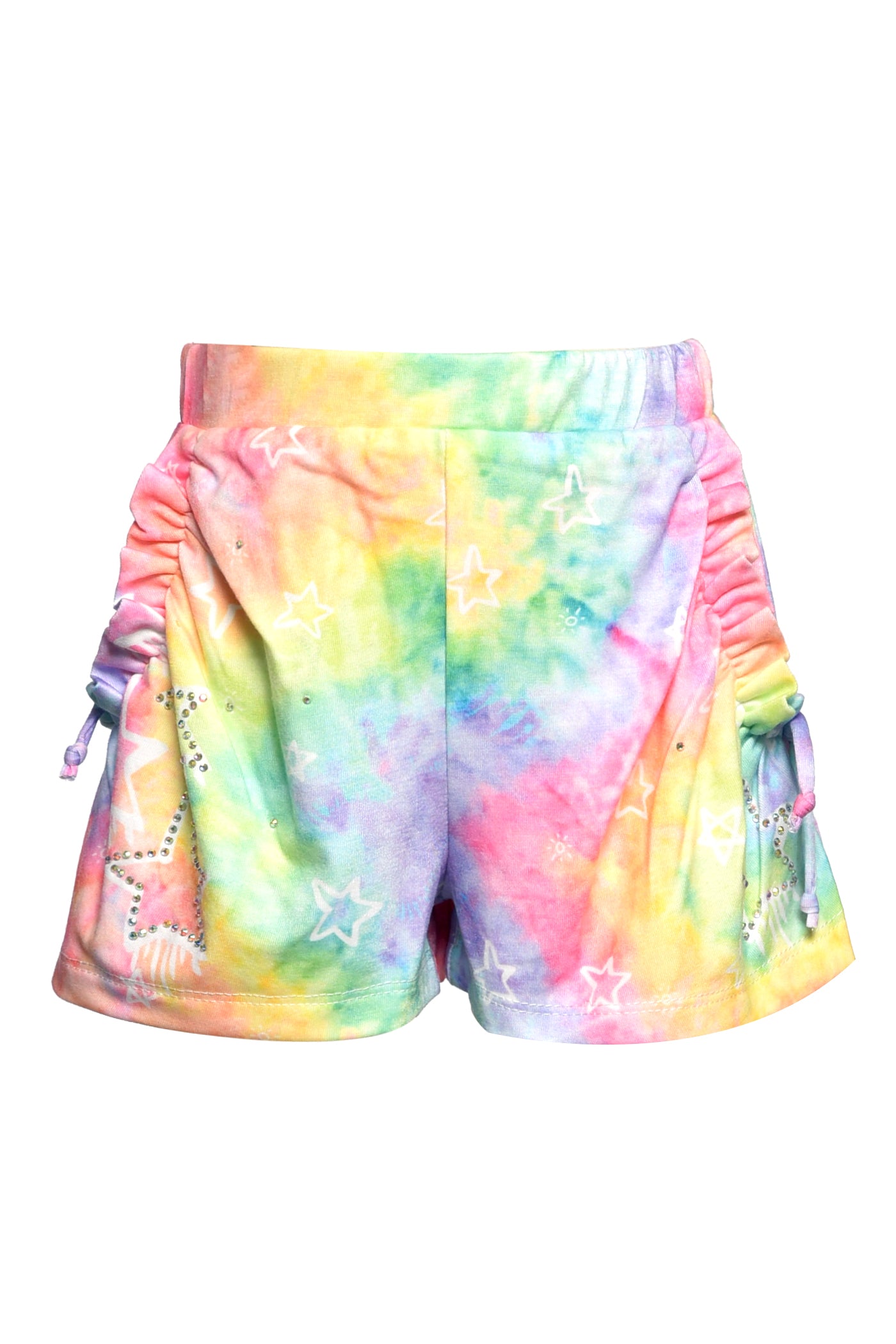 Little Girl’s Pastel Tie Dye Star Shorts