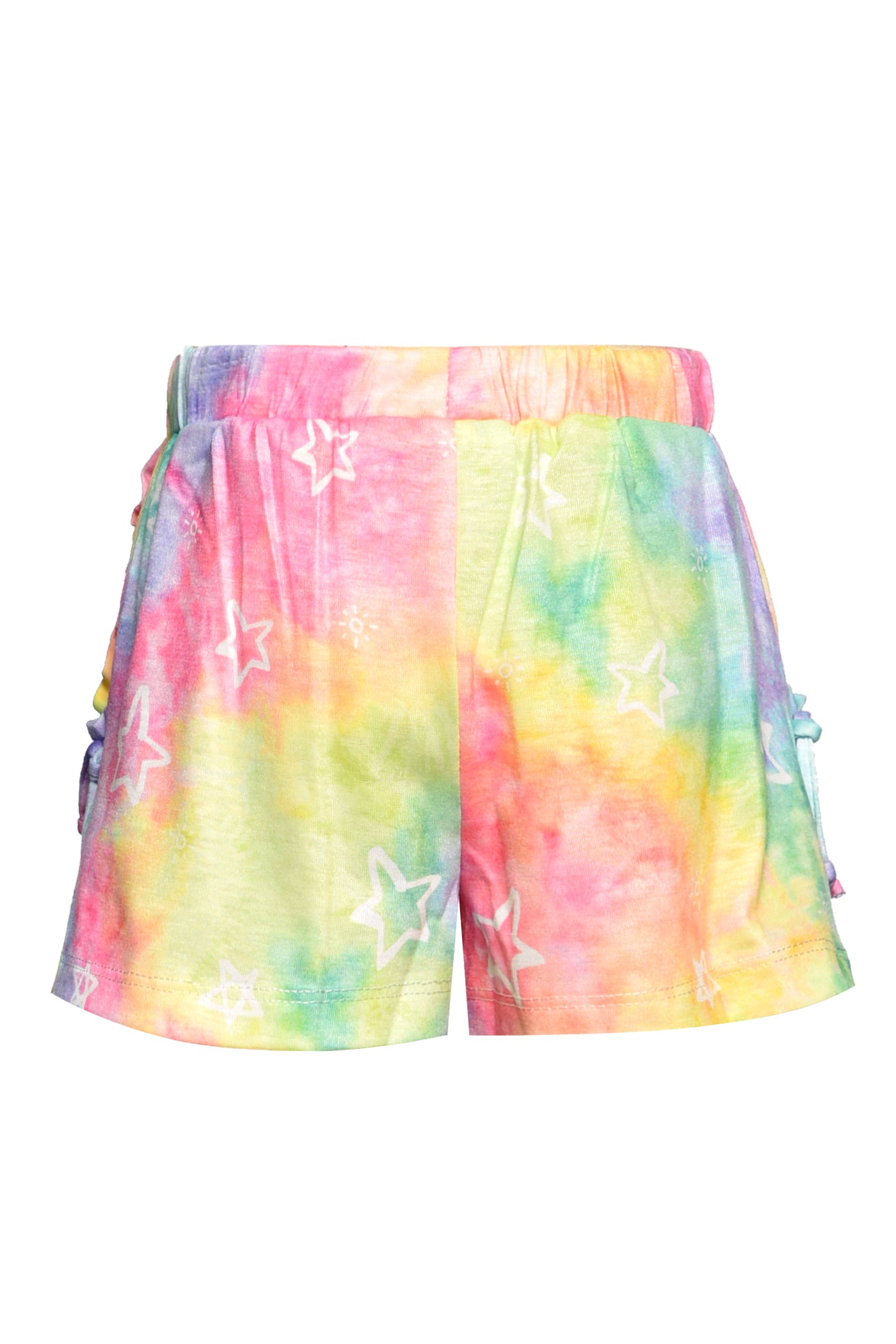 Little Girl’s Pastel Tie Dye Star Shorts