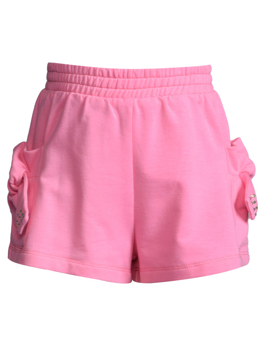 KNOT POCKET SHORTS W/ RHINESTONE DETAIL