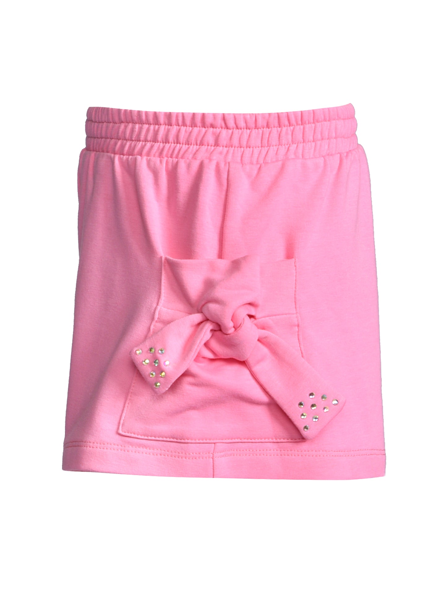 KNOT POCKET SHORTS W/ RHINESTONE DETAIL