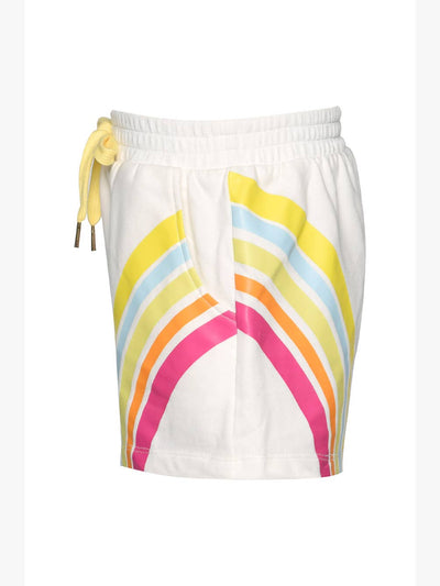 Little Girls I Tween Rainbow Print Sporty Athleisure Shorts