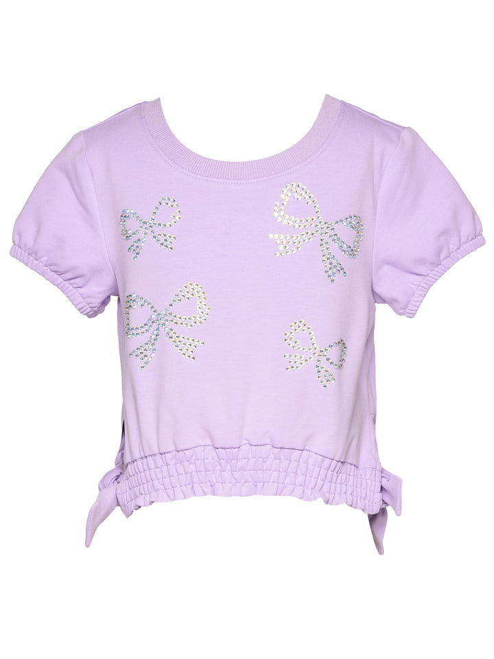 TOP RHINESTONE BOWS AND SIDE TIES