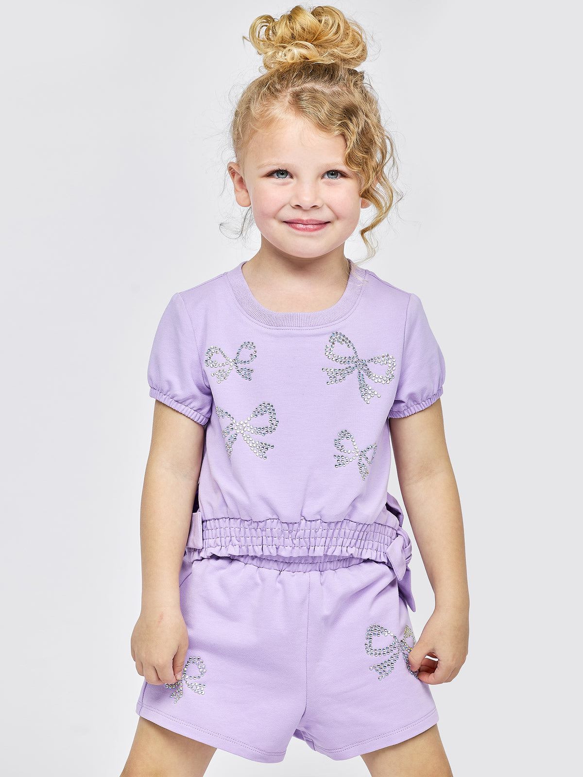 TOP RHINESTONE BOWS AND SIDE TIES