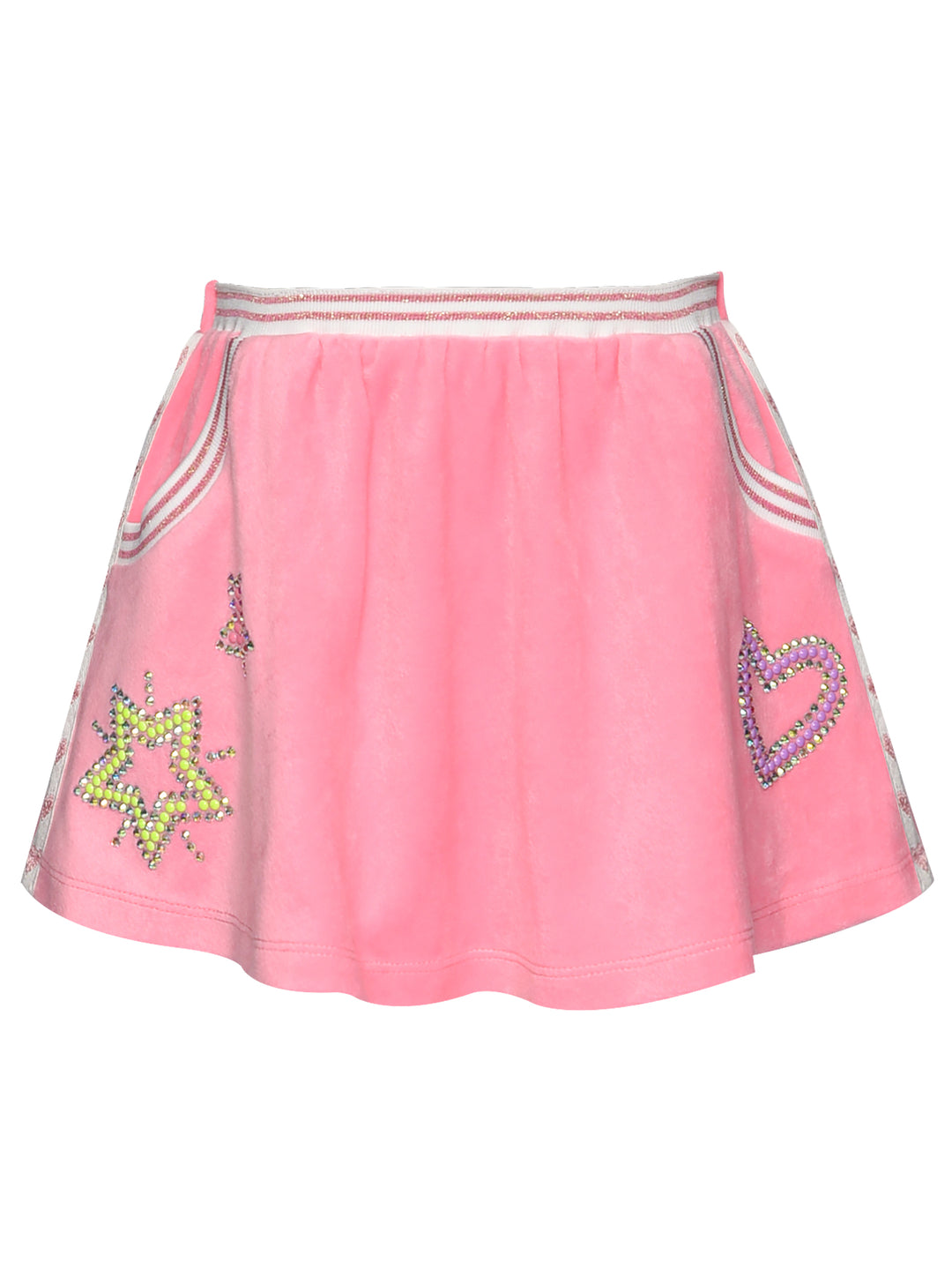 VELOUR SKIRT W/ RHINESTONE DETAIL