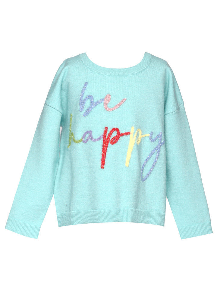 BE HAPPY TINSEL SWEATER