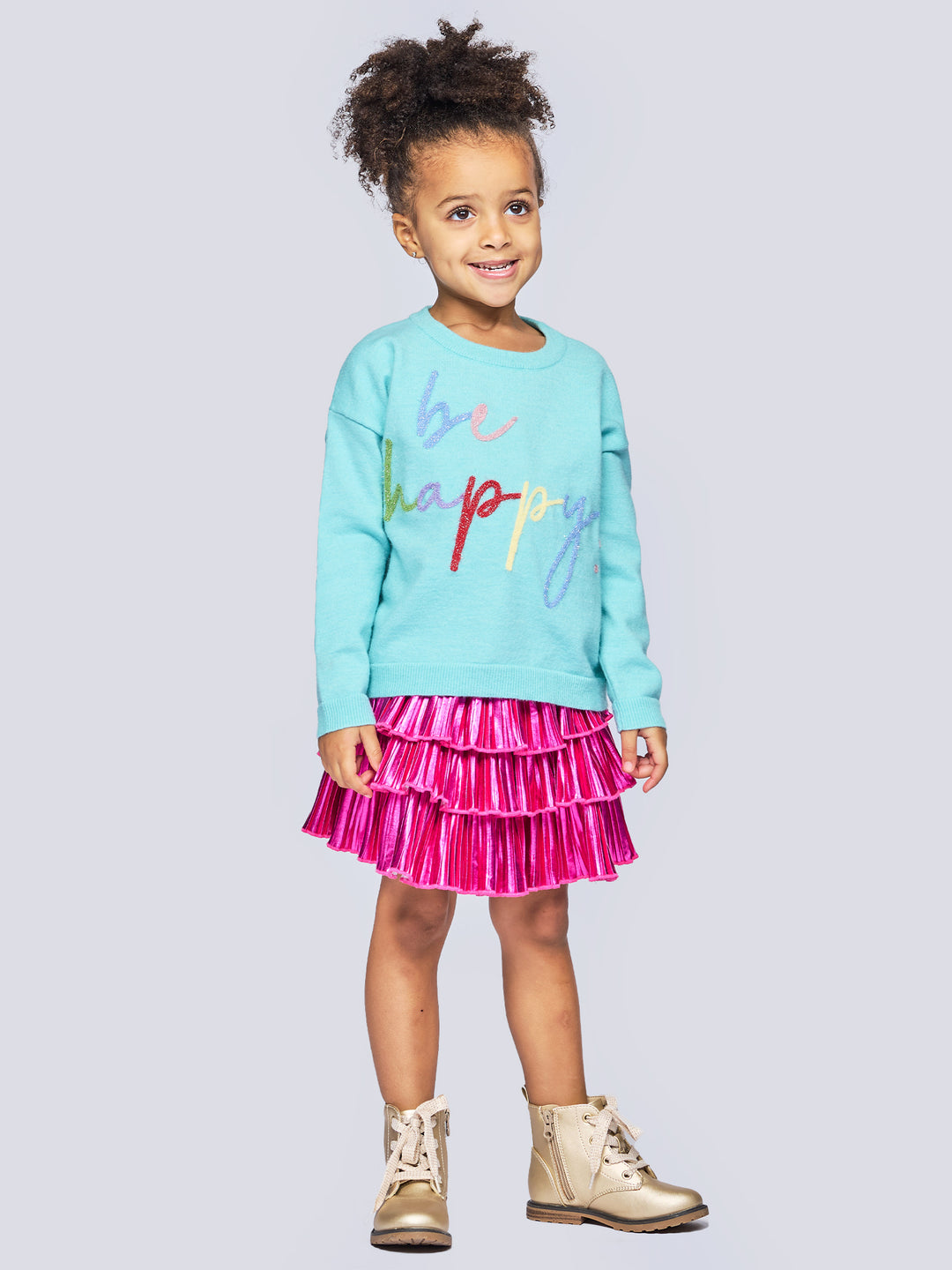 BE HAPPY TINSEL SWEATER