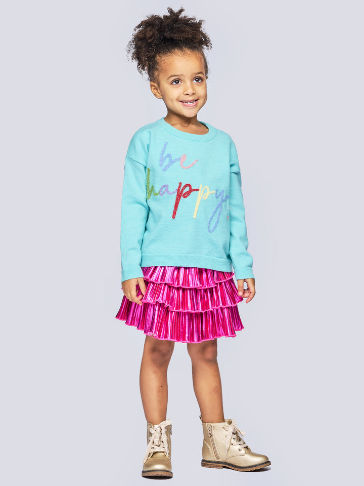 BE HAPPY TINSEL SWEATER