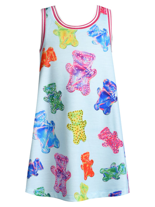 GUMMY BEAR PRINT A-LINE DRESS