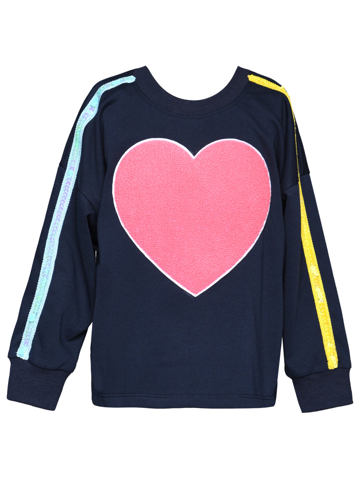 LONG SLEEVE TOP WITH HEART DETAIL